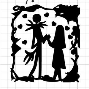 6” Jack and Sally Decal
